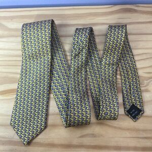 *2/$30* J.S. Blank & Co. Yellow and Blue Chainlink Silk Tie - NWT